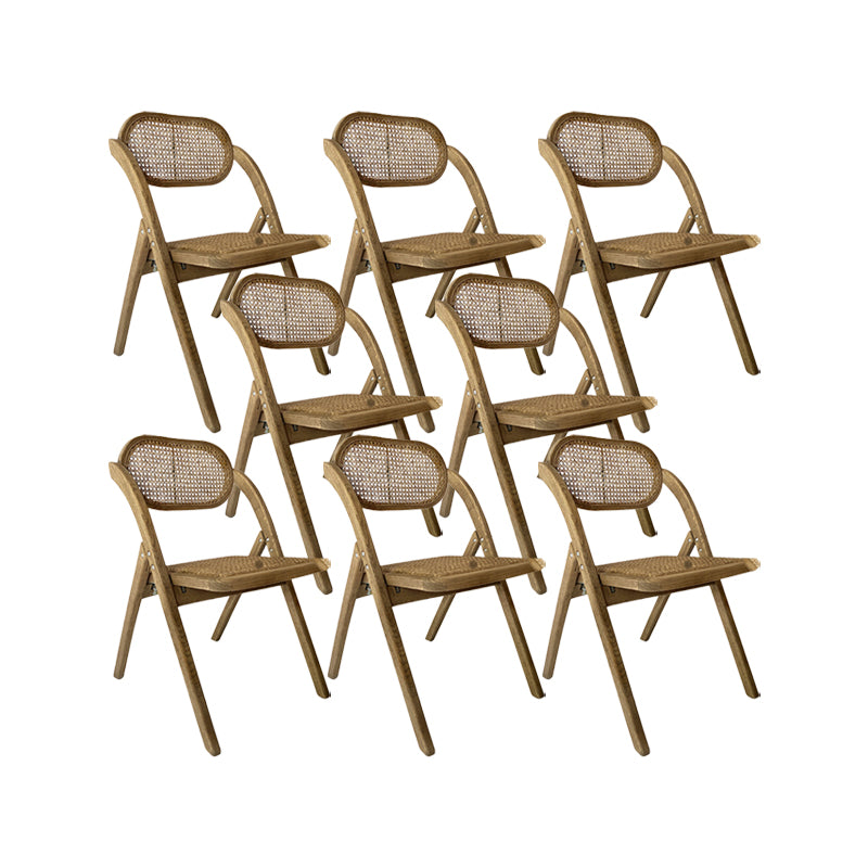 Solid Wood Side Chair Modern Folding Dining Chair for Living Room