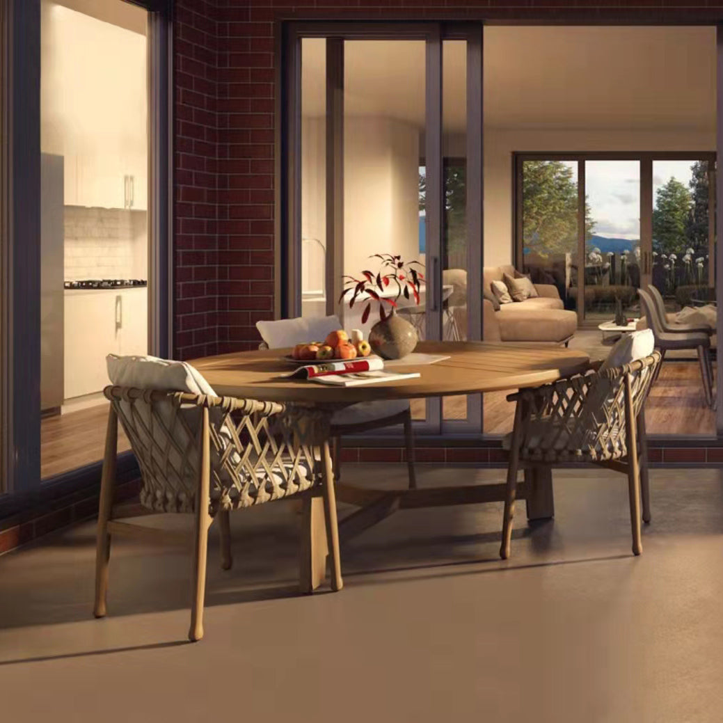 1/4/5/6/8 Pieces Dining Table Set Solid Wood Patio Dining Sets