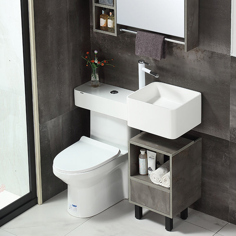 Contemporary Flush Toilet Floor Mount One-Piece Toilet Toilet Bowl