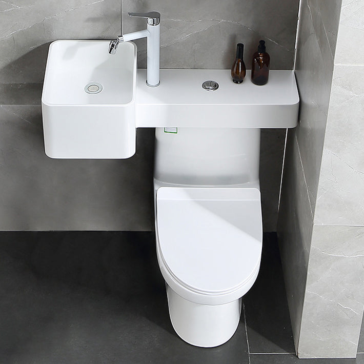 Contemporary Flush Toilet Floor Mount One-Piece Toilet Toilet Bowl