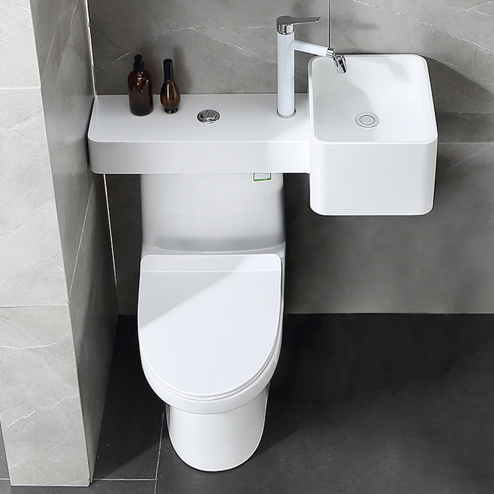 Contemporary Flush Toilet Floor Mount One-Piece Toilet Toilet Bowl