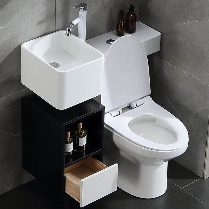 Contemporary Flush Toilet Floor Mount One-Piece Toilet Toilet Bowl