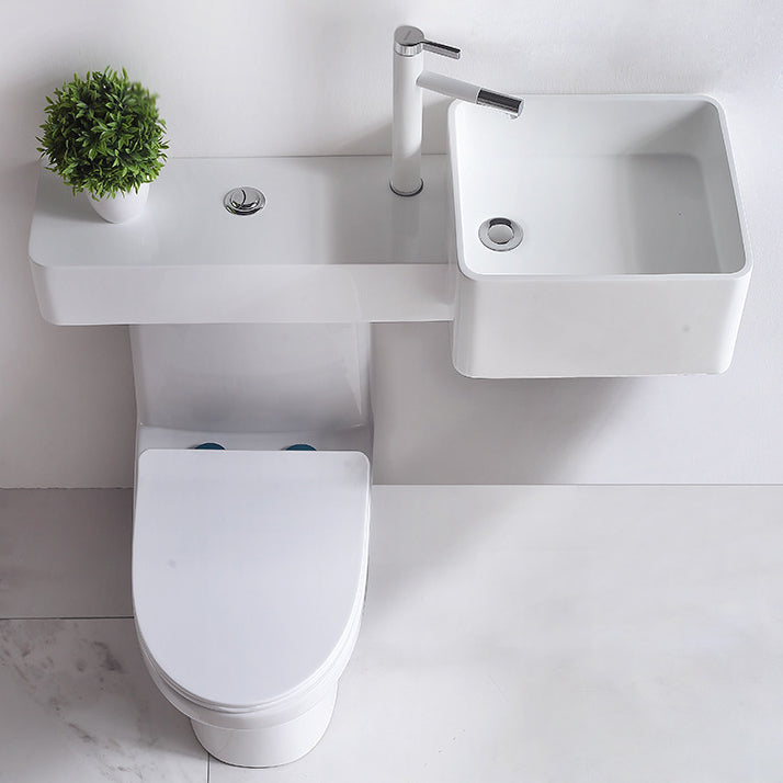 Contemporary Flush Toilet Floor Mount One-Piece Toilet Toilet Bowl