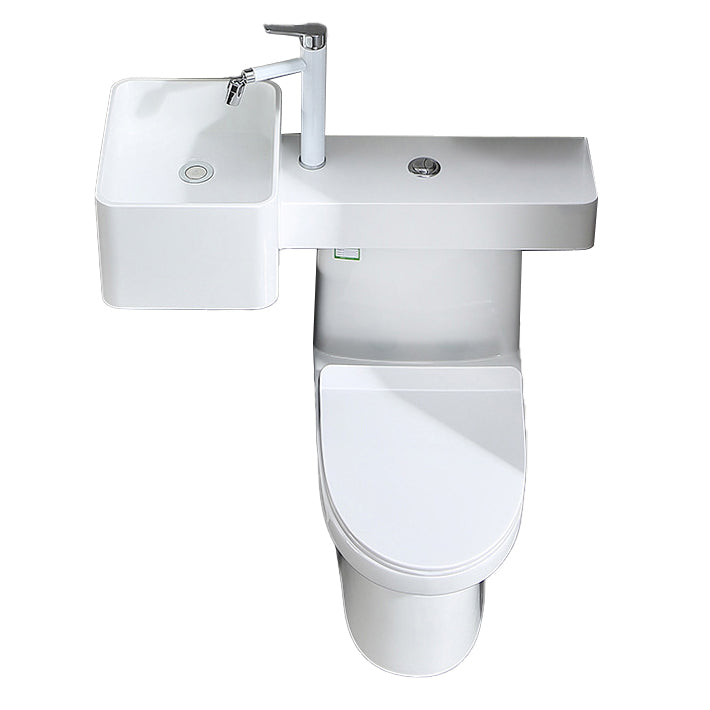 Contemporary Flush Toilet Floor Mount One-Piece Toilet Toilet Bowl