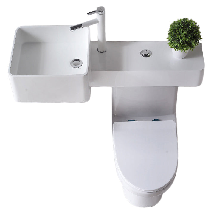 Contemporary Flush Toilet Floor Mount One-Piece Toilet Toilet Bowl