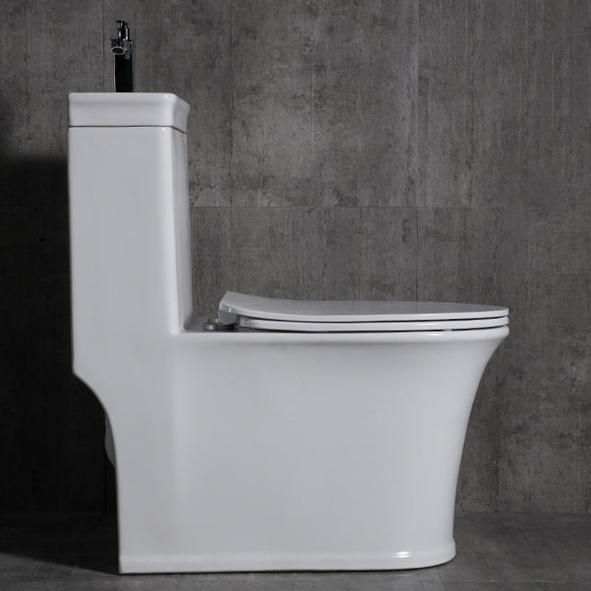 Contemporary Flush Toilet Floor Mount One-Piece Toilet Porcelain Urine Toilet