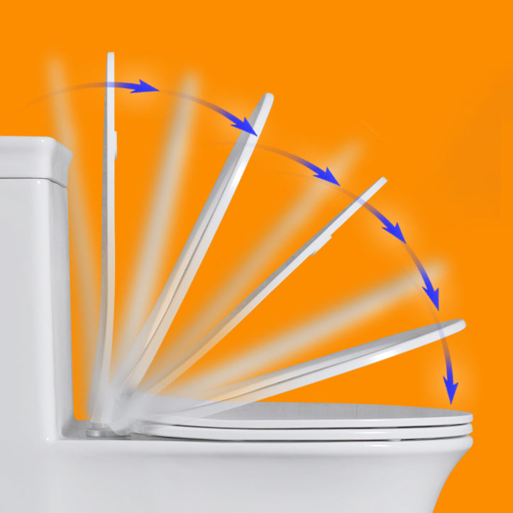 Contemporary Flush Toilet Floor Mount One-Piece Toilet Porcelain Urine Toilet