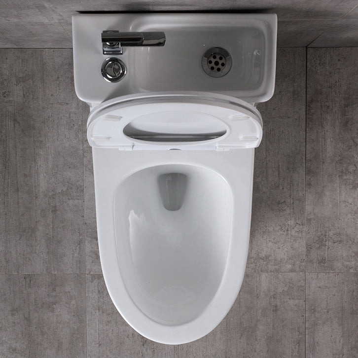 Contemporary Flush Toilet Floor Mount One-Piece Toilet Porcelain Urine Toilet