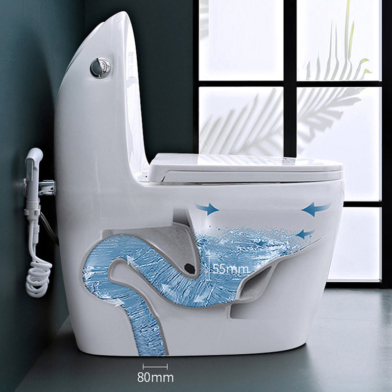 Contemporary 1 Piece Flush Toilet Floor Mounted Urine Toilet (Spray Gun not Included)