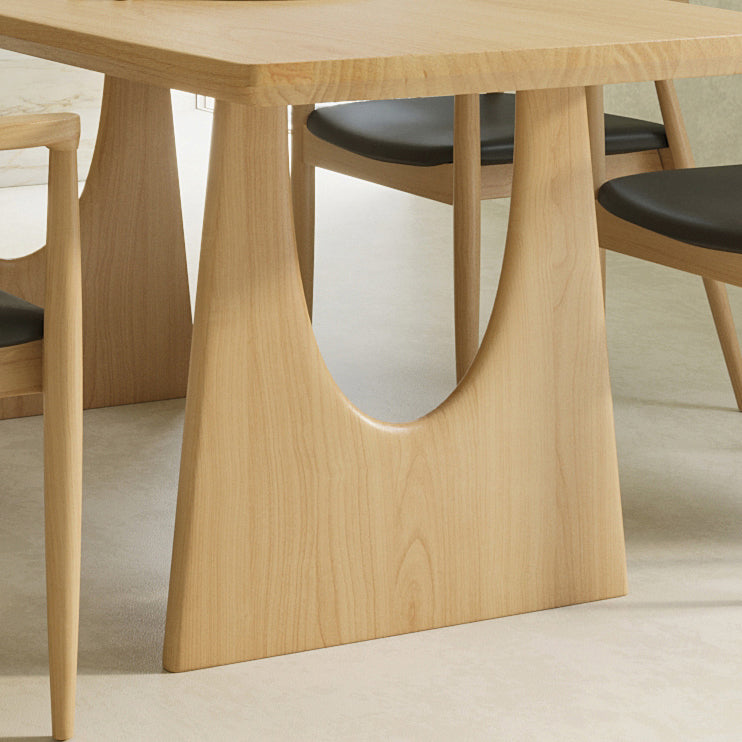 Modern Rectangle Wood Dining Table 1/5 Pieces Dining Set for Dining Room