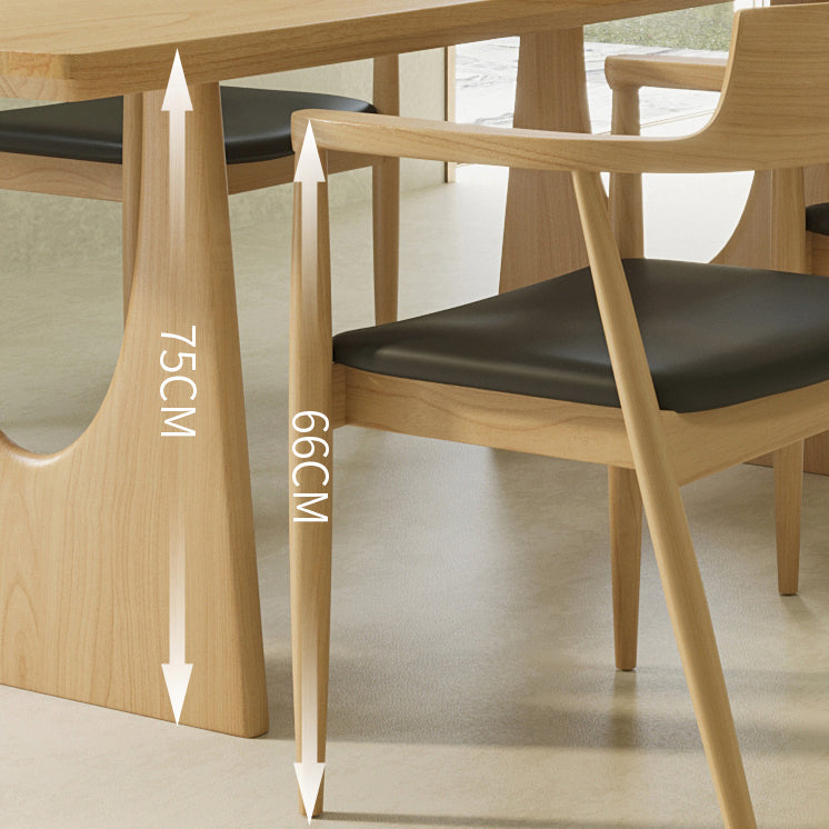 Modern Rectangle Wood Dining Table 1/5 Pieces Dining Set for Dining Room