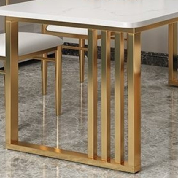 Nordic Rectangle Stone Dining Table 1/2/5/7 Pieces Dining Set for Dining Room