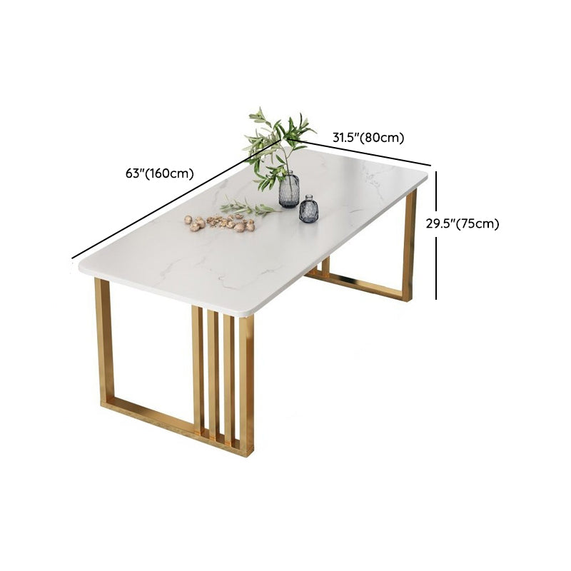 Nordic Rectangle Stone Dining Table 1/2/5/7 Pieces Dining Set for Dining Room
