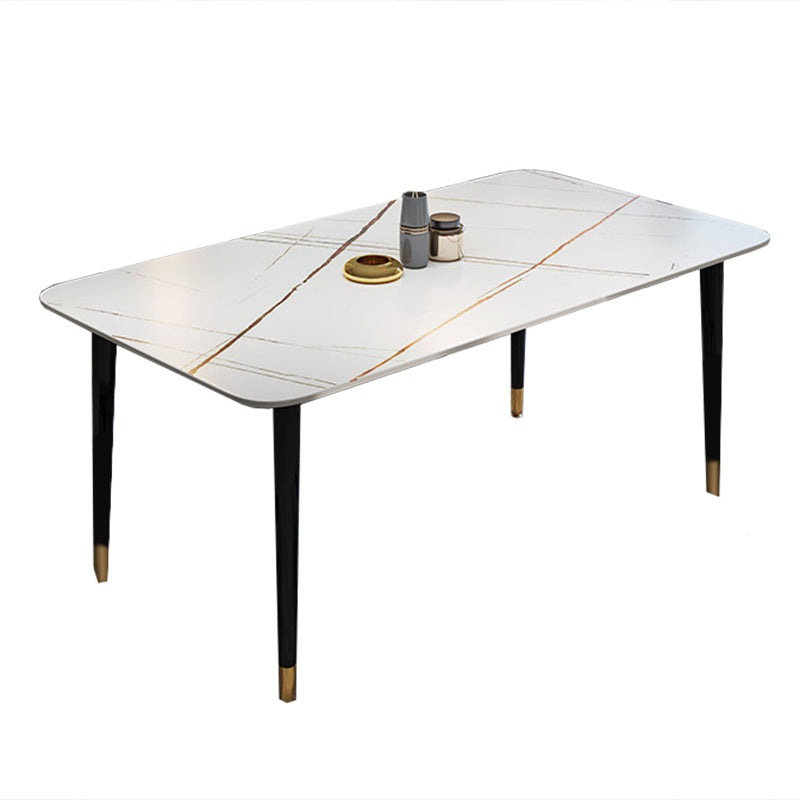 Simplicity Dinner Room Dining Table Kitchen Stone 4 Legs Dining Table