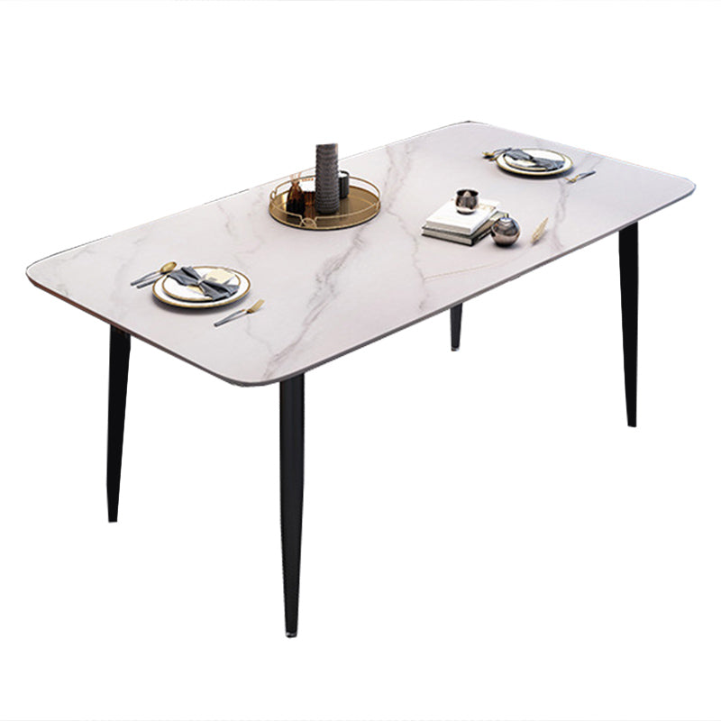 Simplicity Dinner Room Dining Table Kitchen Stone 4 Legs Dining Table