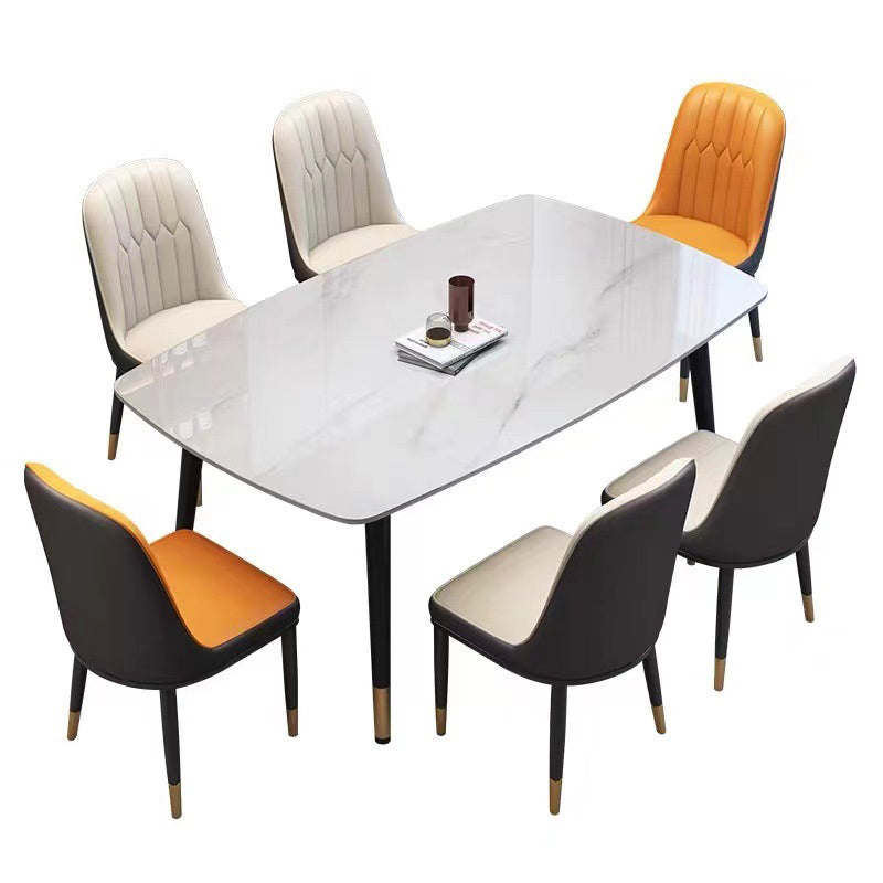 Simplicity Dinner Room Dining Table Kitchen Stone 4 Legs Dining Table