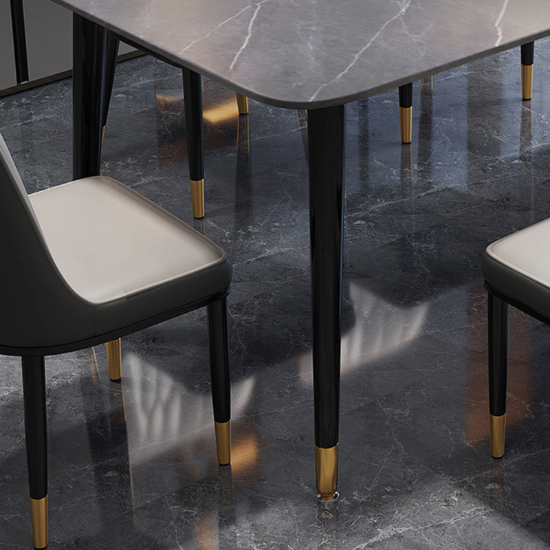 Simplicity Dinner Room Dining Table Kitchen Stone 4 Legs Dining Table