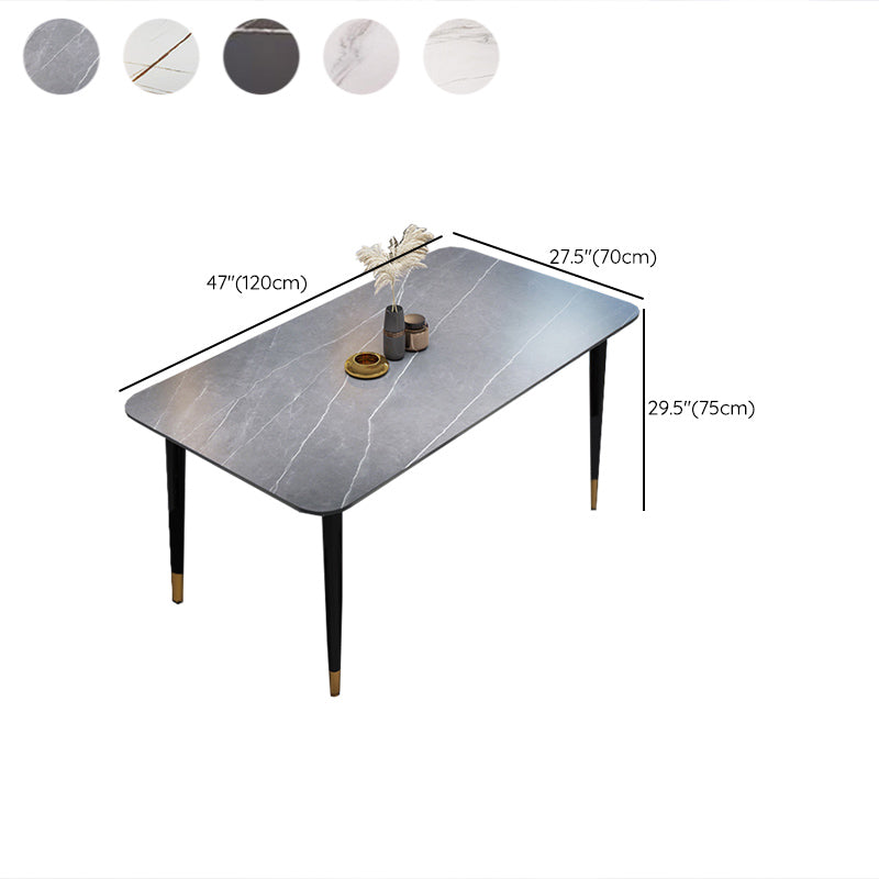 Simplicity Dinner Room Dining Table Kitchen Stone 4 Legs Dining Table