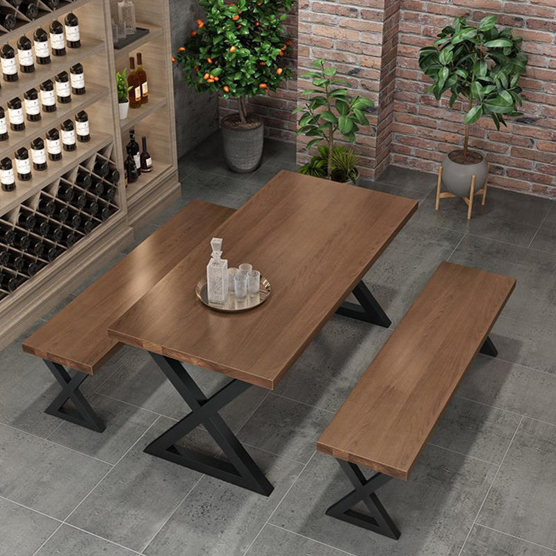 Industrial Dinner Room Dining Table Kitchen Pine Solid Wood Dining Table