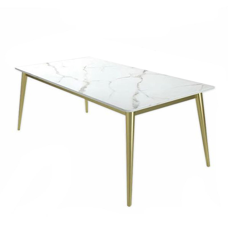 Luxury Dinner Room Dining Table Kitchen Stone 4 Legs Dining Table