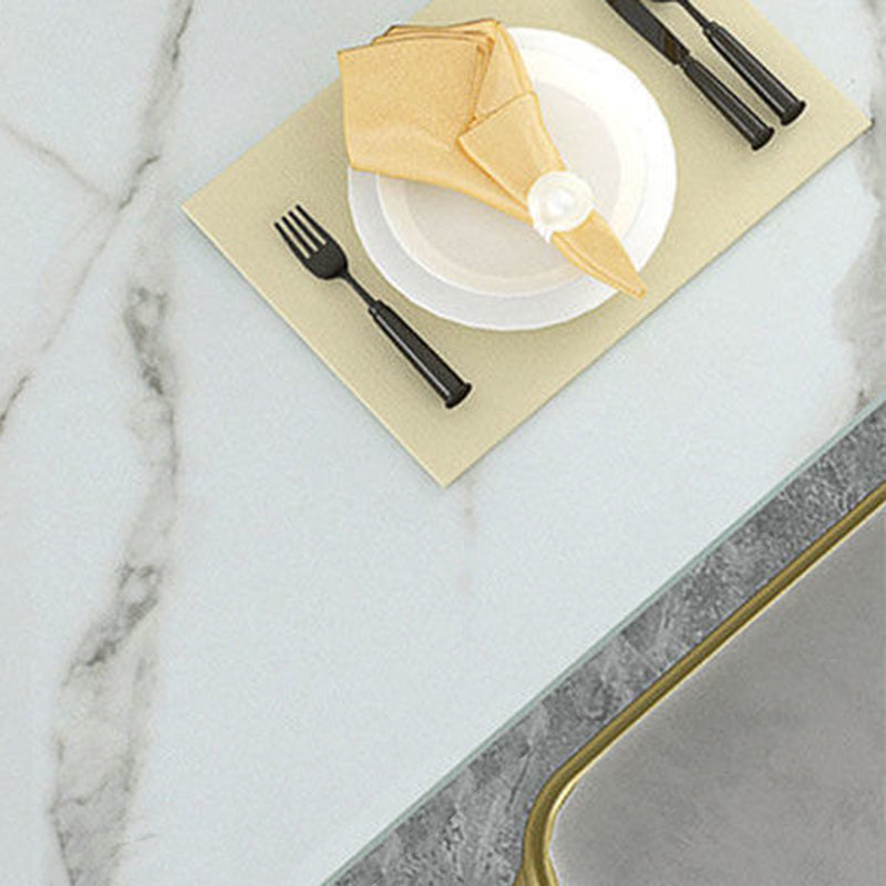 Luxury Dinner Room Dining Table Kitchen Stone 4 Legs Dining Table