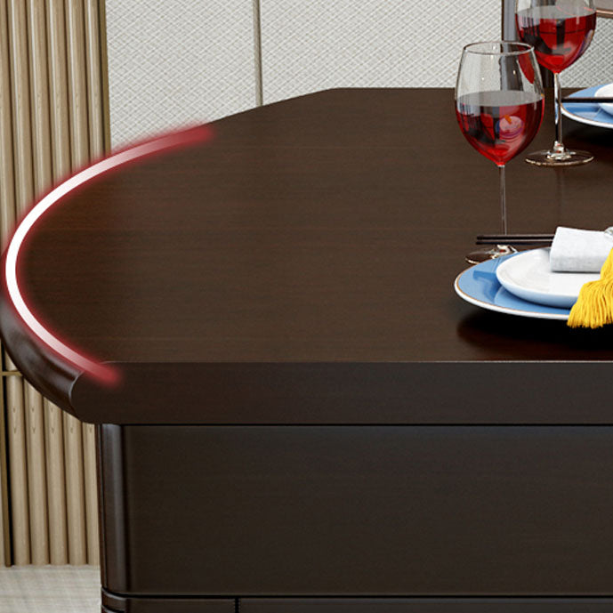 Traditional 4 Legs Dining Table Extendable Dining Table for Dining Room