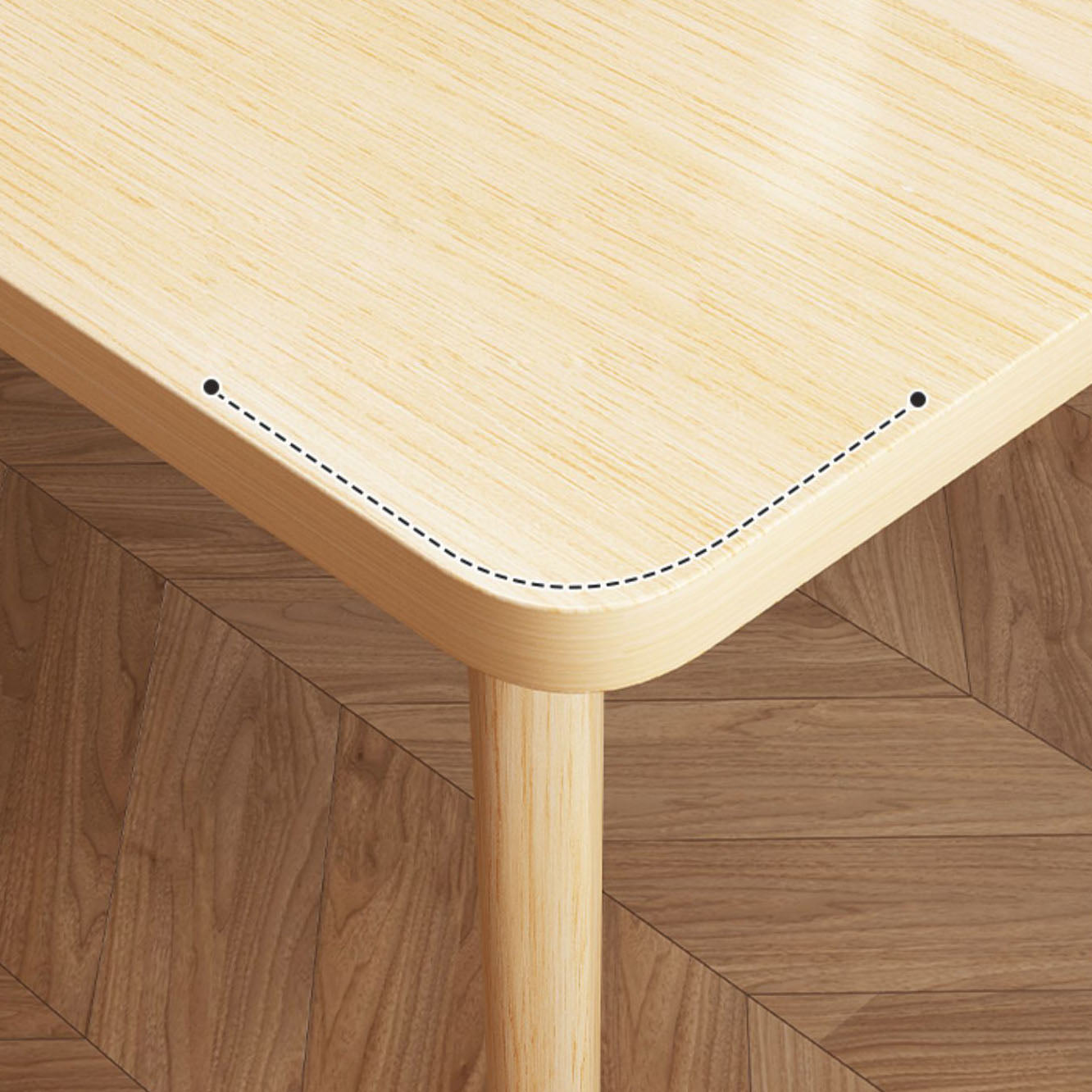 4 Legs Dining Table Solid Wood Dining Furniture for Dining Room