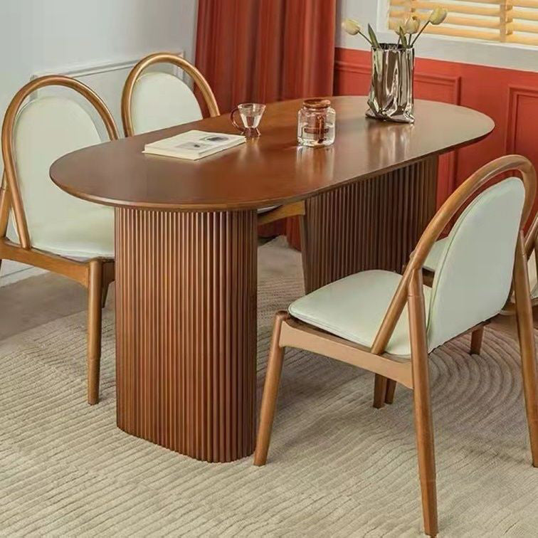 Kitchen Oval Dinner Table Dining Room Solid Wood Dining Table