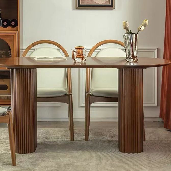 Kitchen Oval Dinner Table Dining Room Solid Wood Dining Table