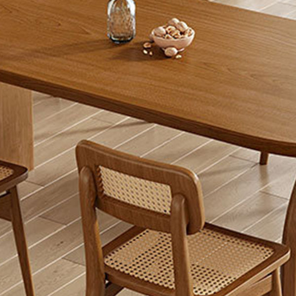 Dining Room Oval Dinner Table Kitchen Solid Wood Dining Table