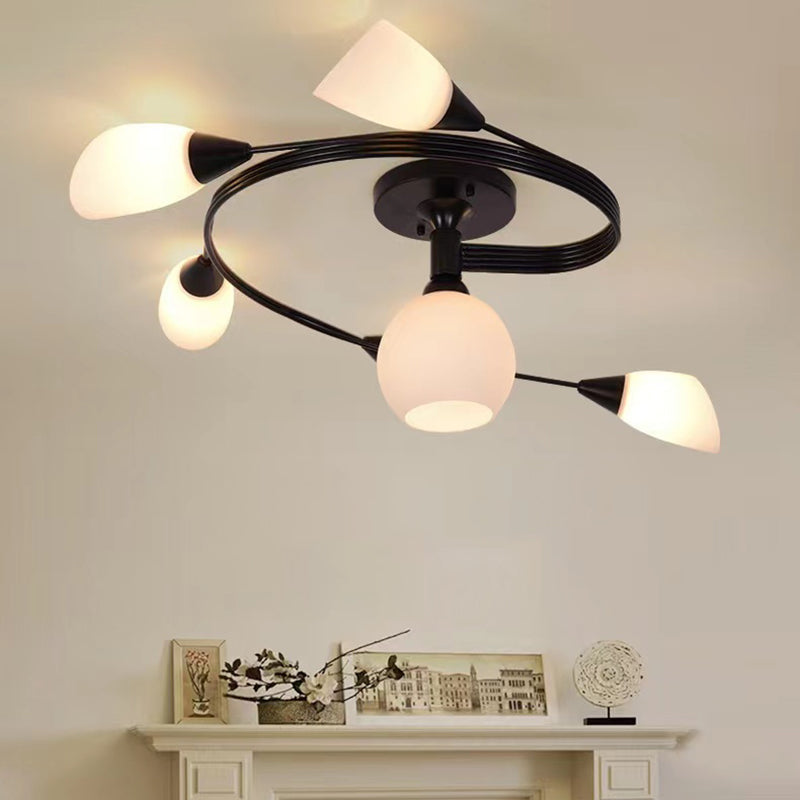 Nordic Style Metal Ceiling Light Ball Shape Ceiling Lamp for Bedroom