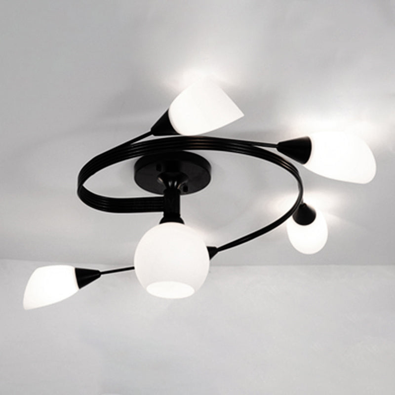 Nordic Style Metal Ceiling Light Ball Shape Ceiling Lamp for Bedroom