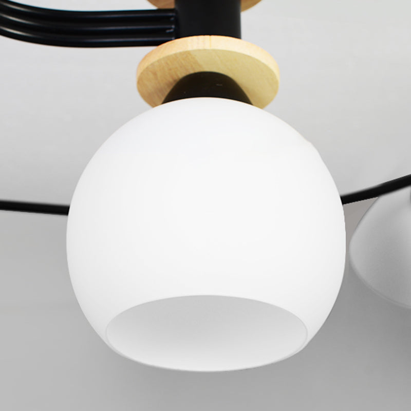 Nordic Style Metal Ceiling Light Ball Shape Ceiling Lamp for Bedroom