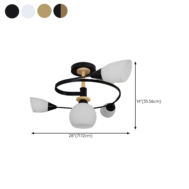 Nordic Style Metal Ceiling Light Ball Shape Ceiling Lamp for Bedroom