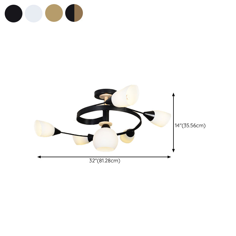 Nordic Style Metal Ceiling Light Ball Shape Ceiling Lamp for Bedroom