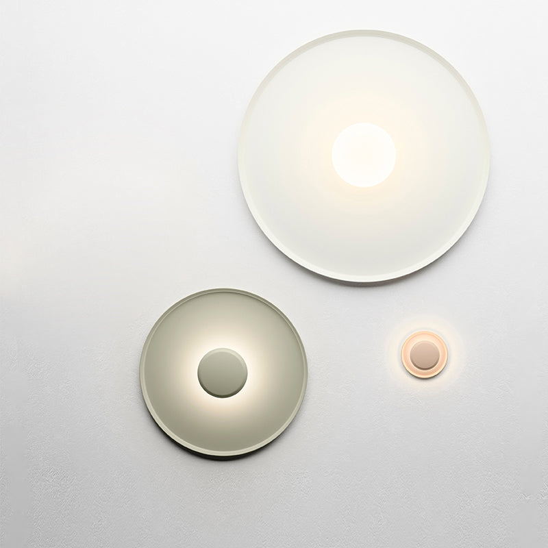 Nordic Disk Flush Mount Metal LED Ceiling Light Fixture for Bedroom