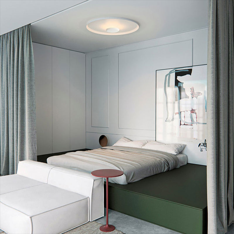 Nordic Disk Flush Mount Metal LED Ceiling Light Fixture for Bedroom