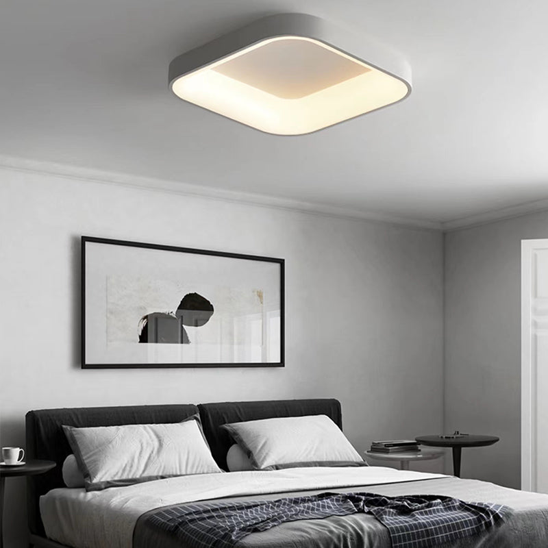 Square Ceiling Mount Light Modern LED Ceiling Light with Acrylic Shade for Bedroom