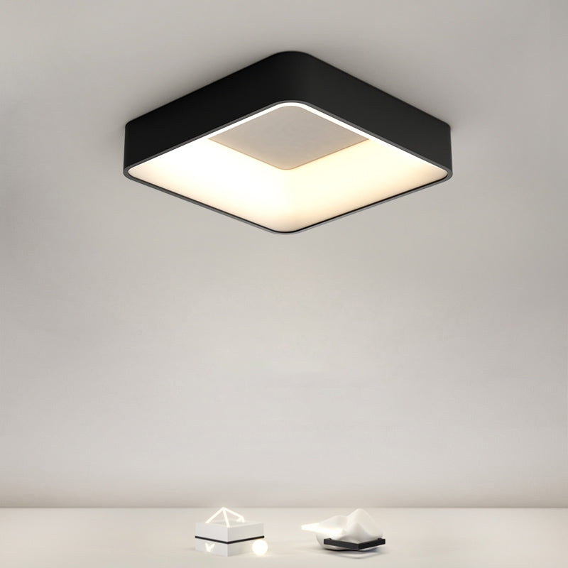 Square Ceiling Mount Light Modern LED Ceiling Light with Acrylic Shade for Bedroom