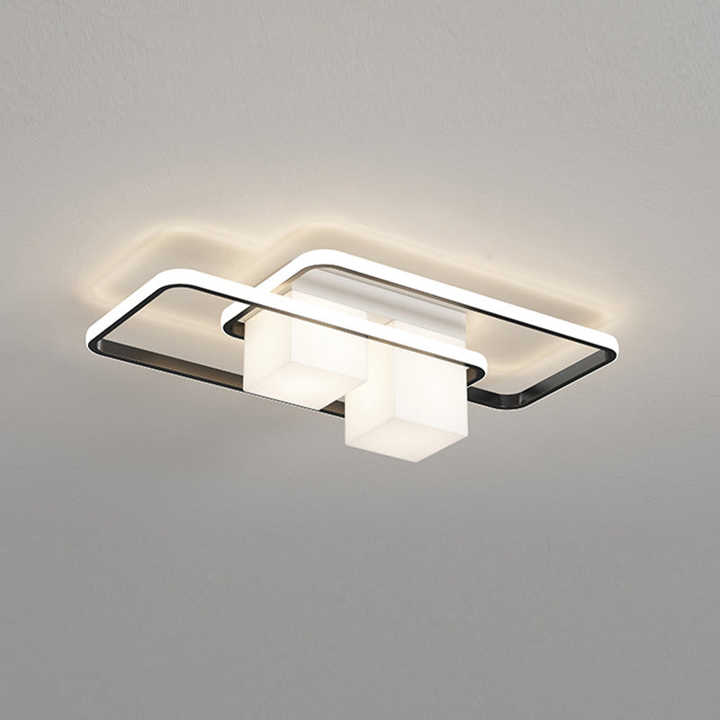 Modern Ceiling Lighting Metal and Acrylic Flush Mount Fixture for Bedroom