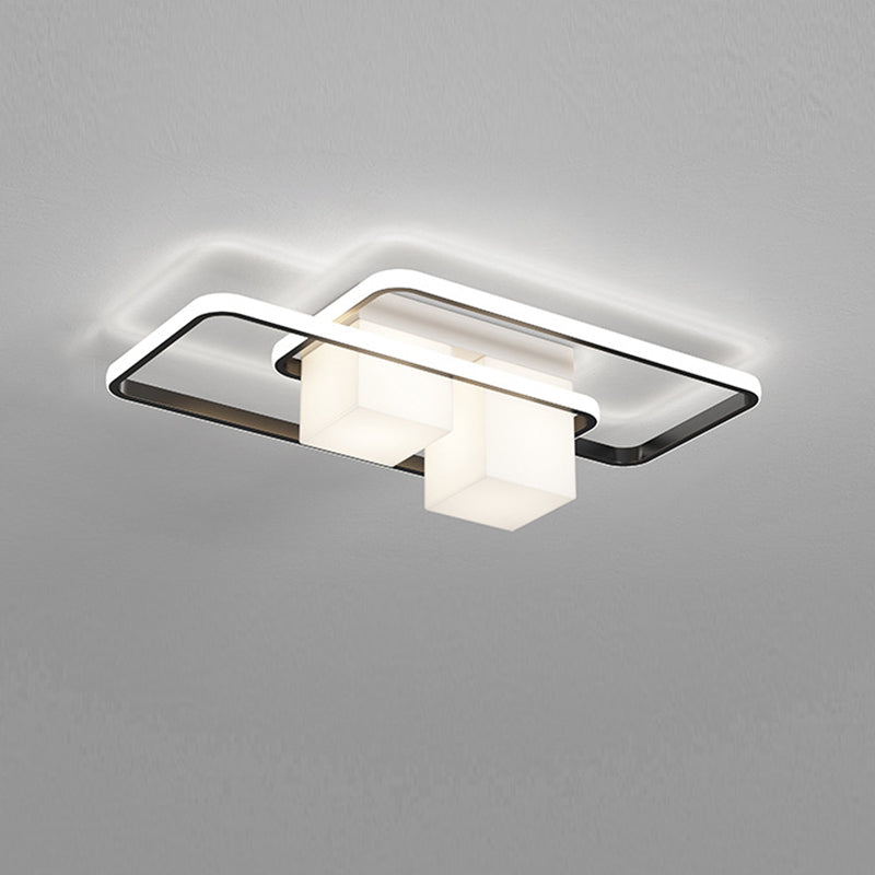 Modern Ceiling Lighting Metal and Acrylic Flush Mount Fixture for Bedroom