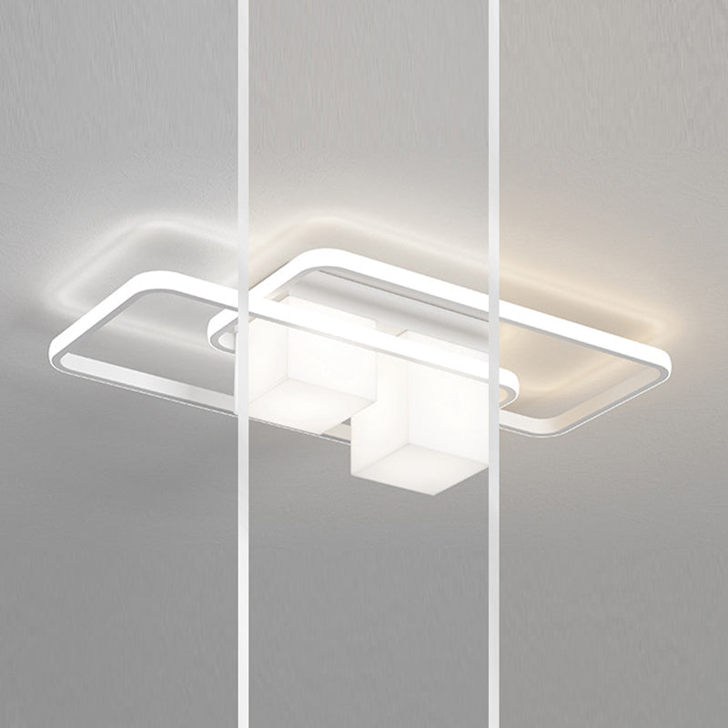 Modern Ceiling Lighting Metal and Acrylic Flush Mount Fixture for Bedroom