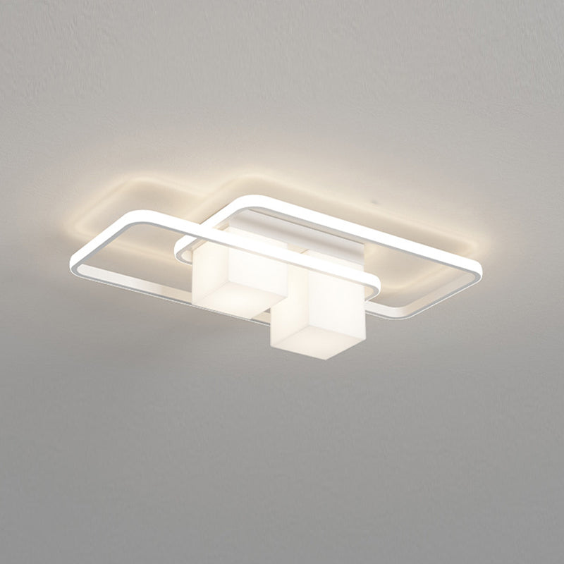 Modern Ceiling Lighting Metal and Acrylic Flush Mount Fixture for Bedroom