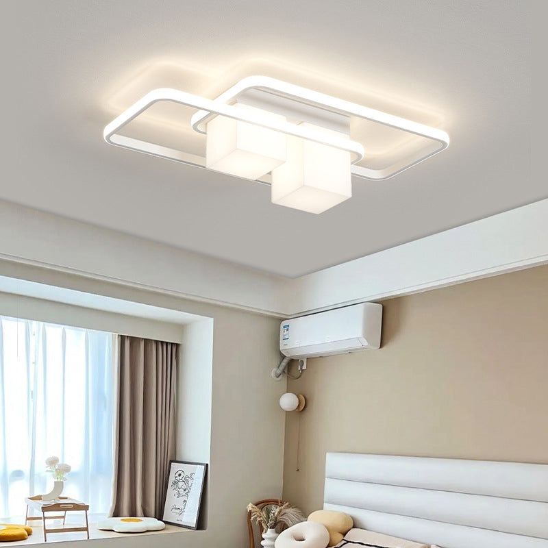 Modern Ceiling Lighting Metal and Acrylic Flush Mount Fixture for Bedroom