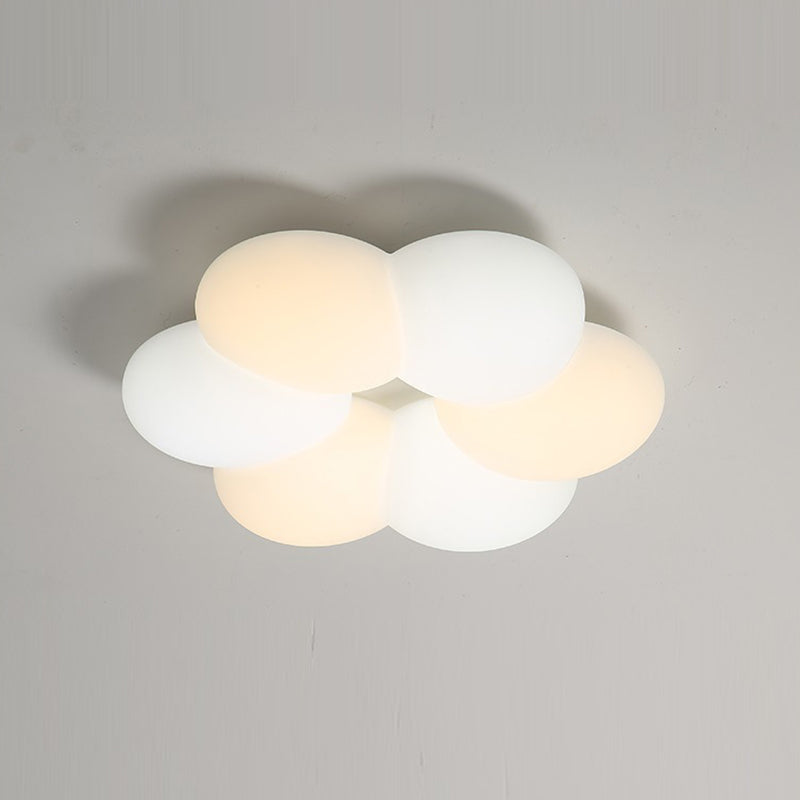 LED Ceiling Mount Light Modern Ceiling Light with Plastic Shade for Bedroom