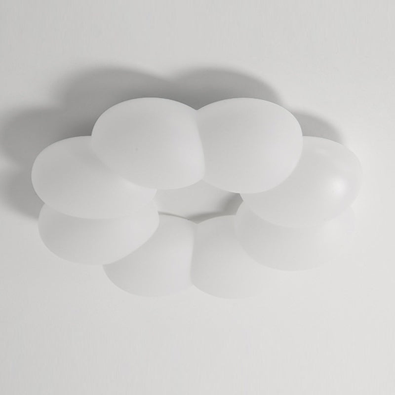 LED Ceiling Mount Light Modern Ceiling Light with Plastic Shade for Bedroom