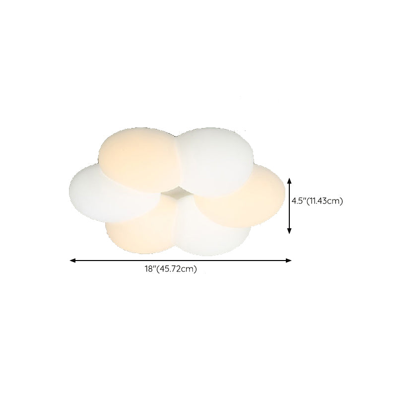 LED Ceiling Mount Light Modern Ceiling Light with Plastic Shade for Bedroom