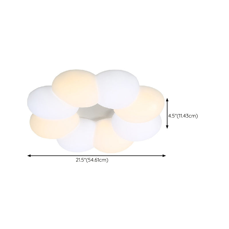 LED Ceiling Mount Light Modern Ceiling Light with Plastic Shade for Bedroom