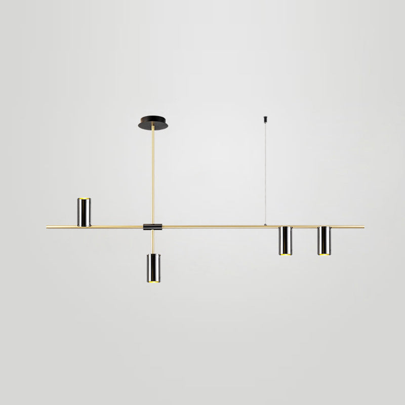 3 / 4 / 5 - Light Pendant Ceiling in Black & Gold Iron Post Modern Kitchen Island Lighting
