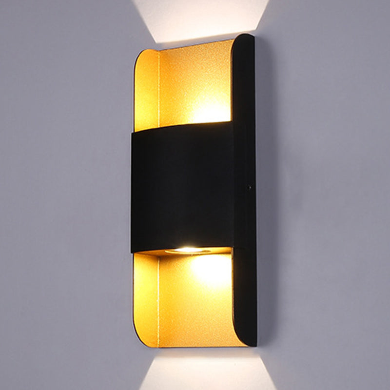 Single Black Modernism Wall Mounted Sconce Metallic Wall Light